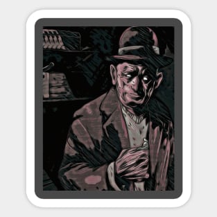 man in dark Sticker